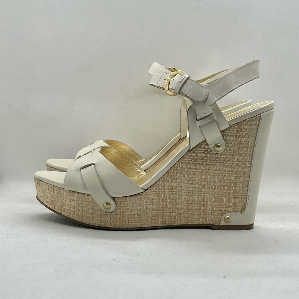 Ivanka Trump leather platform wedge sz 9